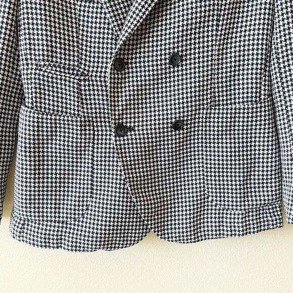 Bottega Martinese Double Breasted Houndstooth Blazer - Picture 6 of 16